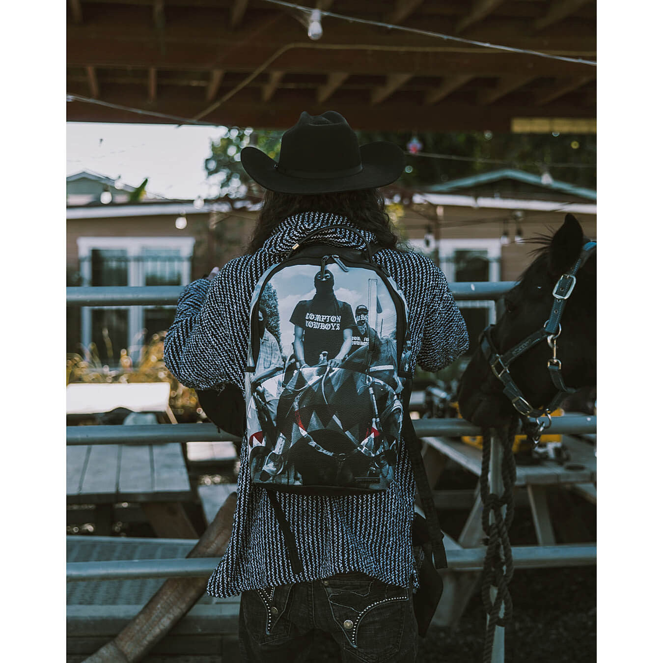 Batoh Sprayground Compton Cowboys Ride Alone Backpack čierny