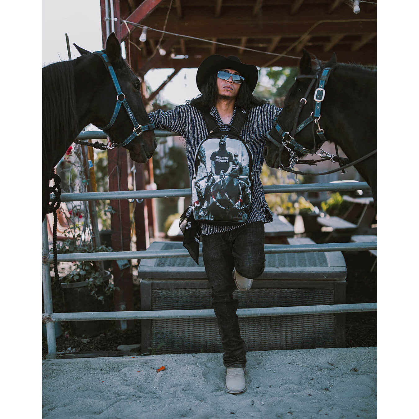 Batoh Sprayground Compton Cowboys Ride Alone Backpack čierny