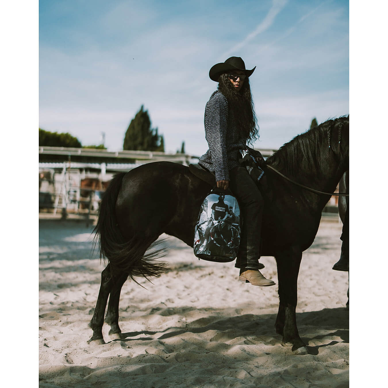 Batoh Sprayground Compton Cowboys Ride Alone Backpack čierny