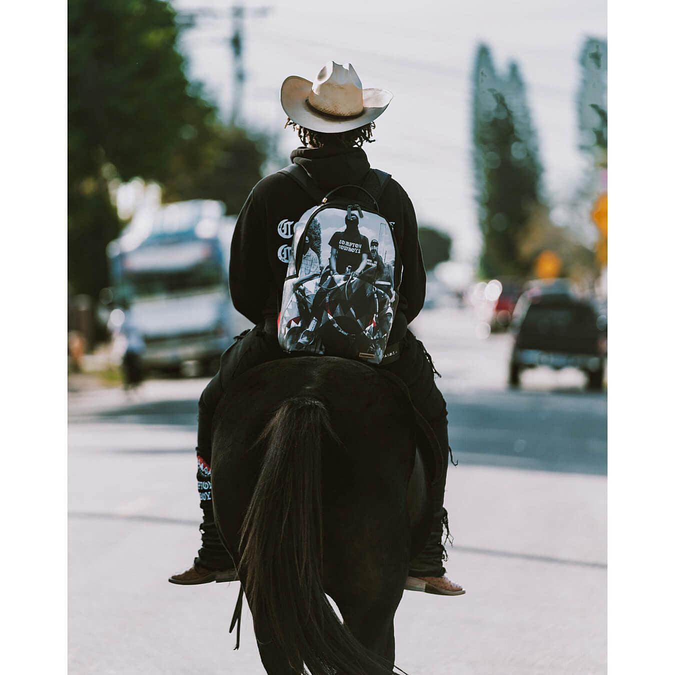 Batoh Sprayground Compton Cowboys Ride Alone Backpack čierny