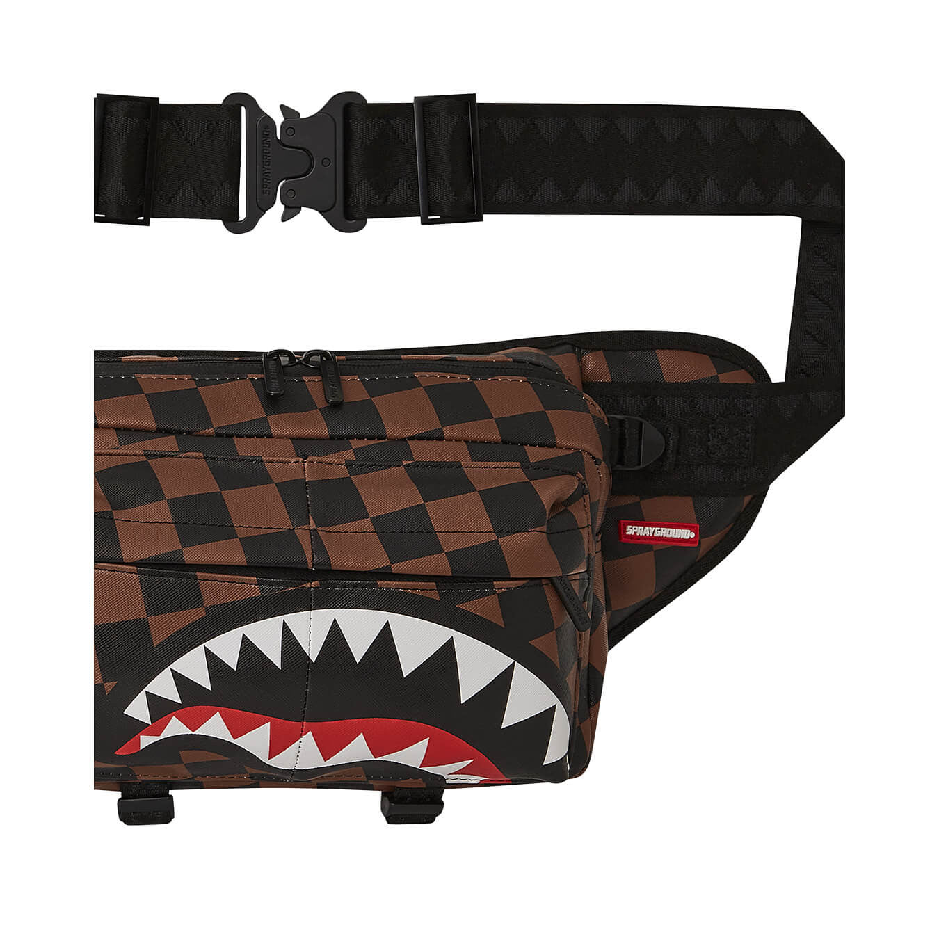 Sprayground The Hangover Shark Cargo Crossbody Brown
