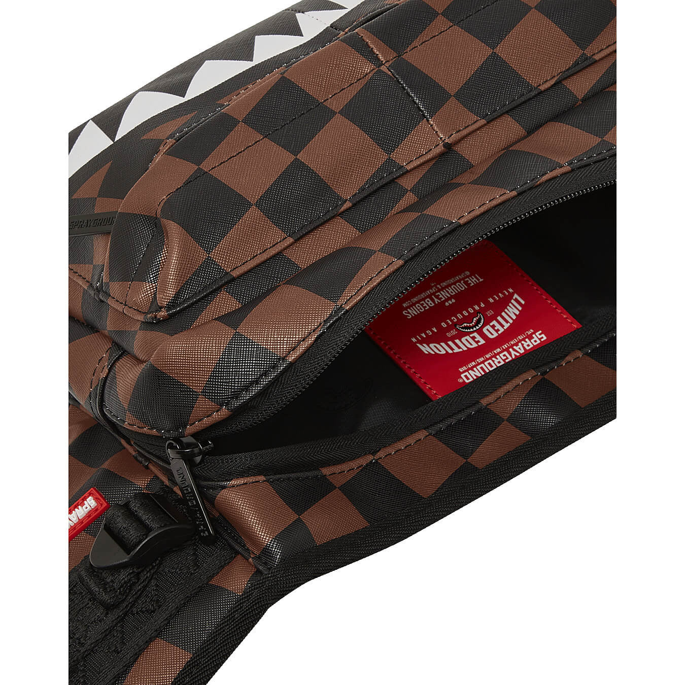 Sprayground The Hangover Shark Cargo Crossbody Brown