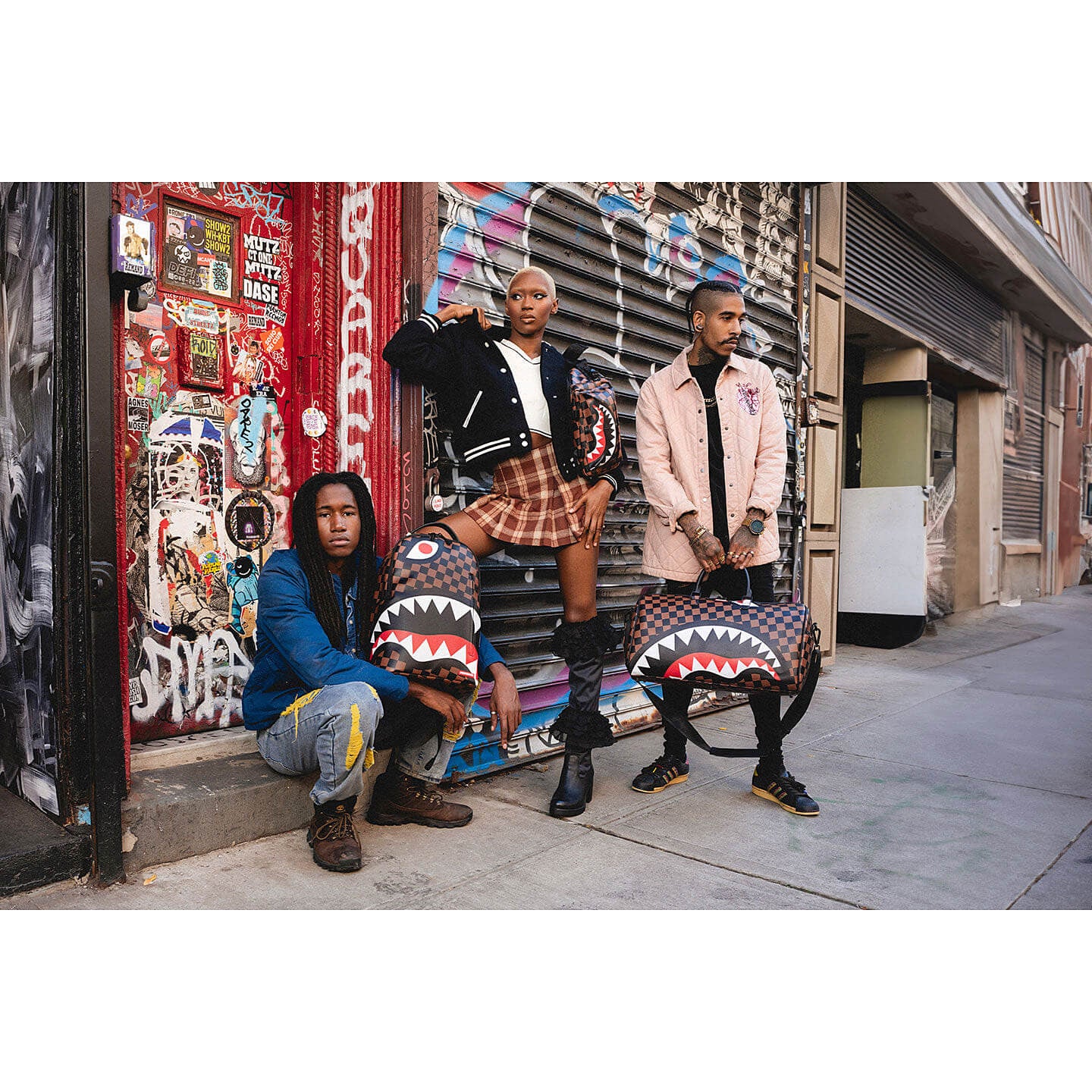 Sprayground The Hangover Shark Cargo Crossbody Brown