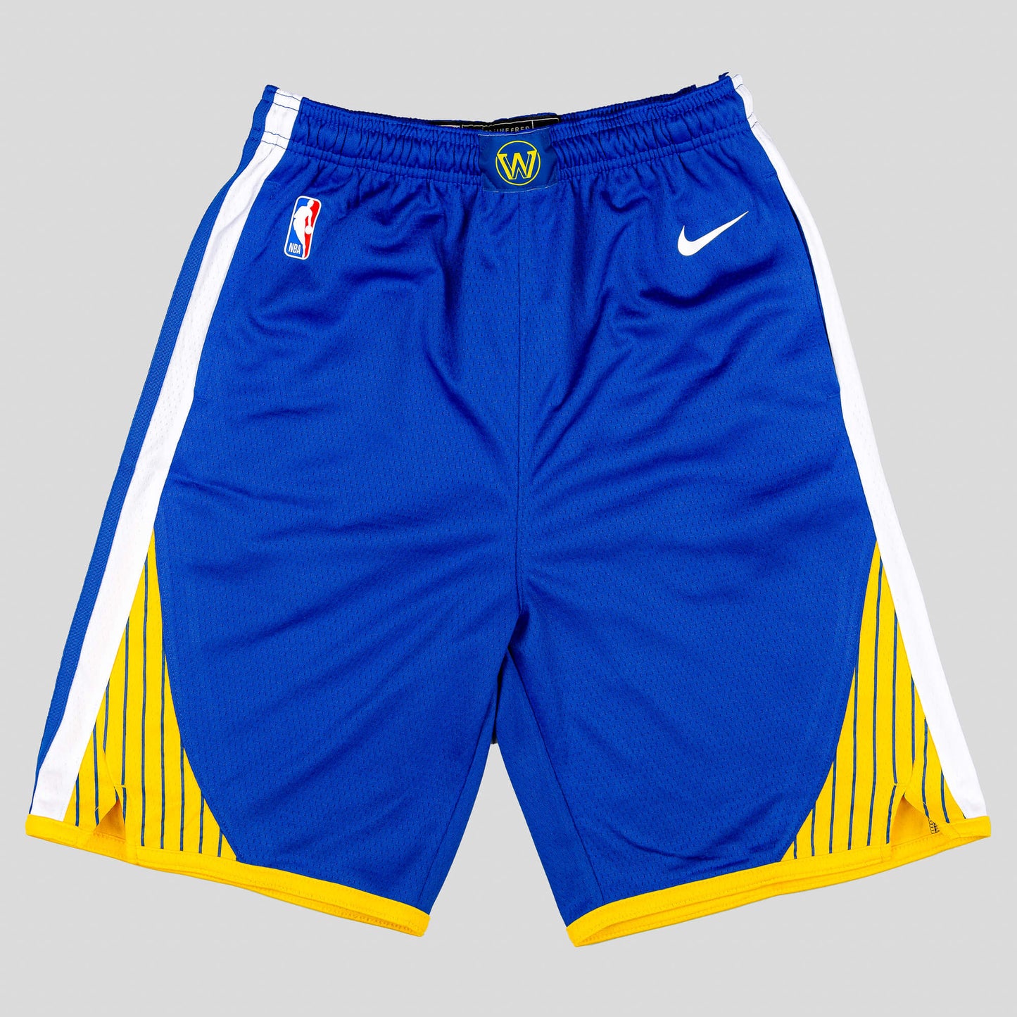 Detské basketbalové šortky Nike NBA Boys Icon Swingman Short Golden State Warriors (od 8 do 20 rokov) modrá/žltá