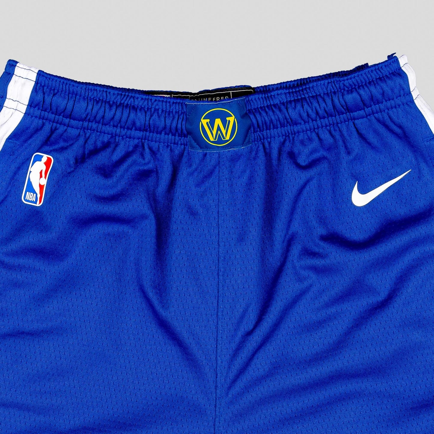 Detské basketbalové šortky Nike NBA Boys Icon Swingman Short Golden State Warriors (od 8 do 20 rokov) modrá/žltá