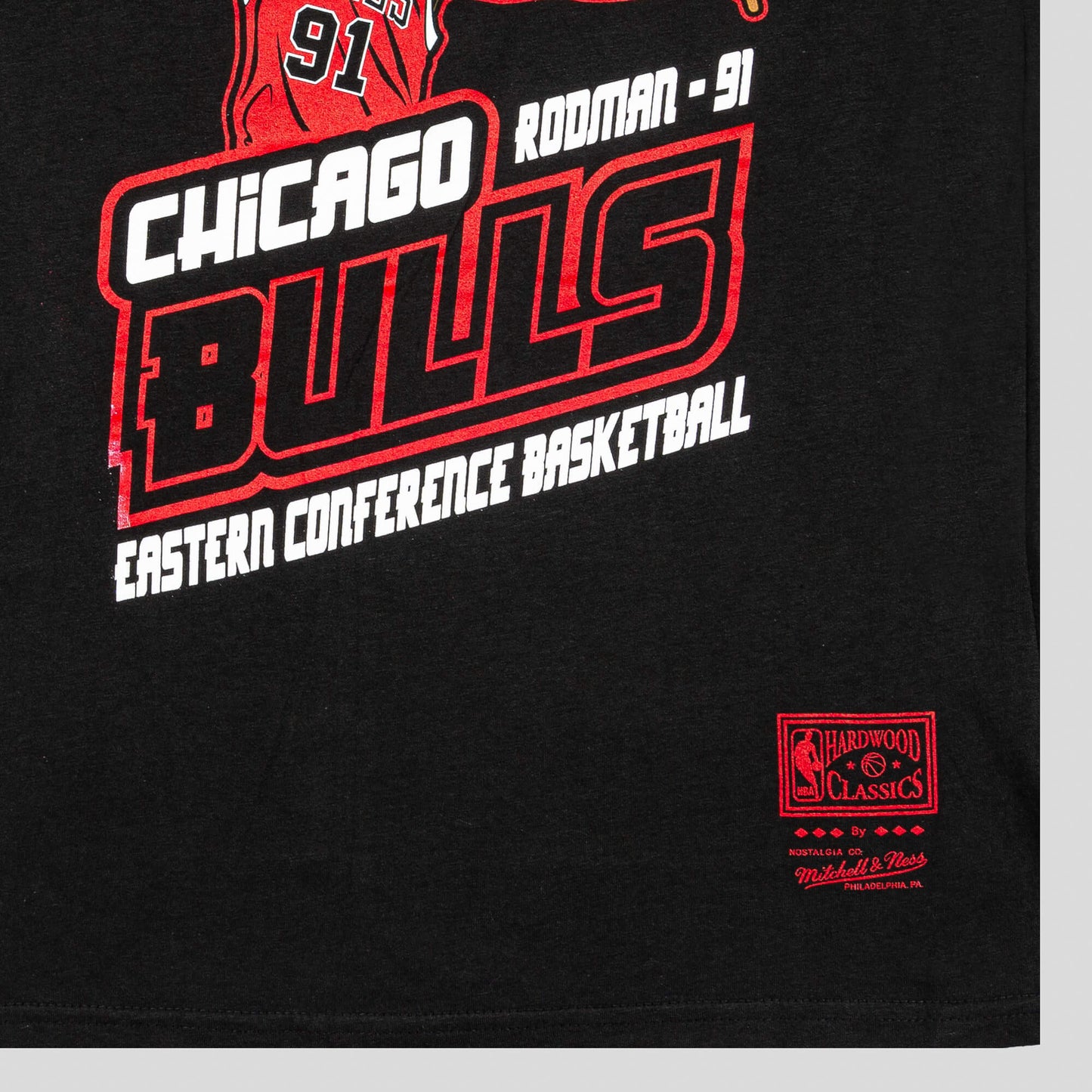 Mitchell & Ness Nba The Dunk Ss Ctn Tee Chicago Bulls Rodman Dennis Black