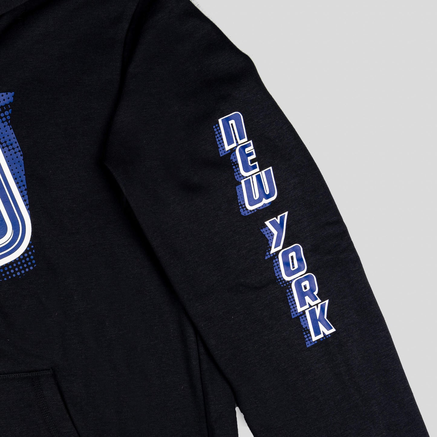 Detská mikina s kapucňou Mitchell & Ness NHL Big Face 7.0 Fashion Hoodie New York Rangers čierna