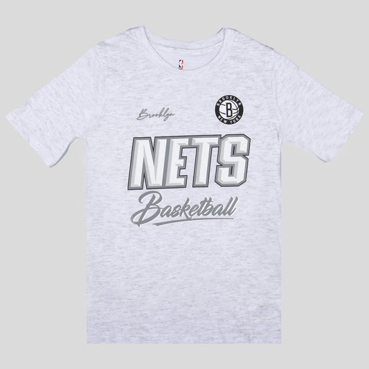 OUTER STUFF COURT VS TRACK CTN TEE BROOKLYN NETS GREY