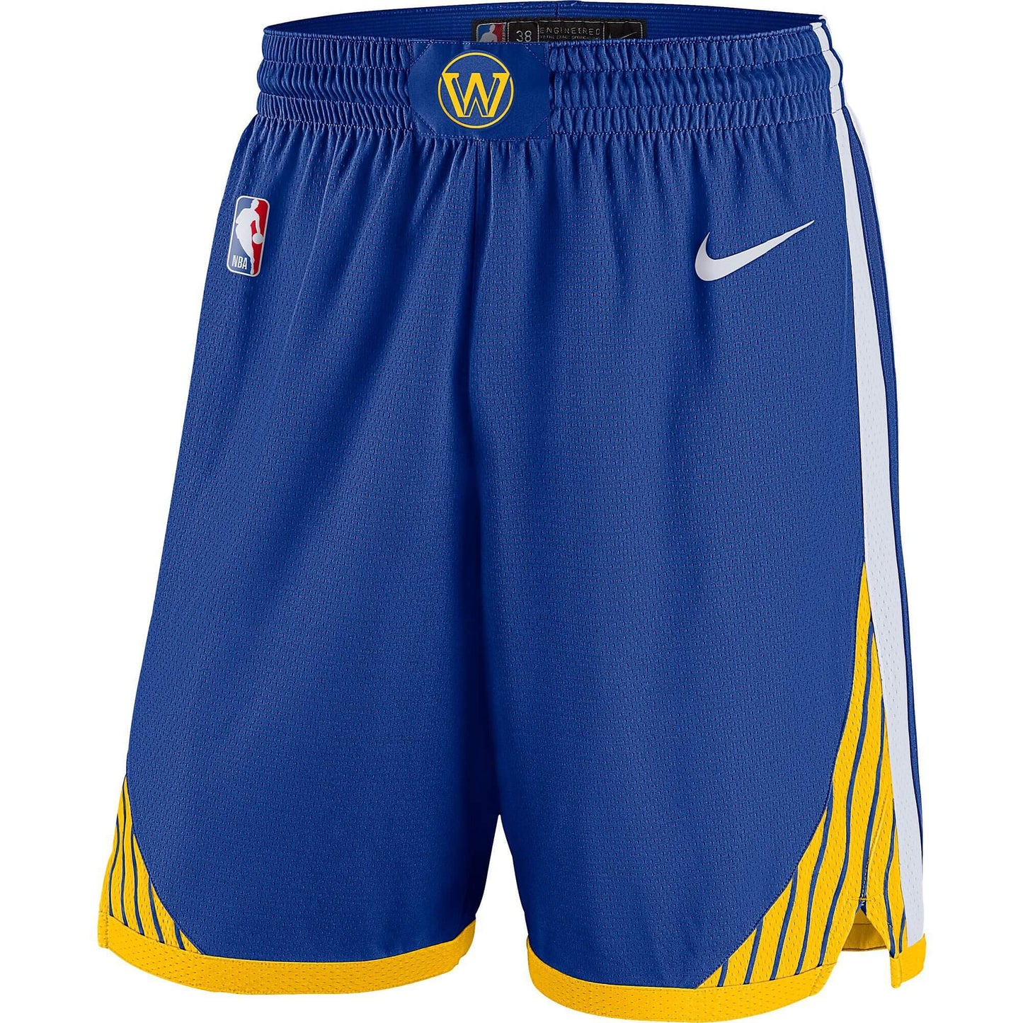 Detské basketbalové šortky Nike NBA Boys Icon Swingman Short Golden State Warriors (od 8 do 20 rokov) modrá/žltá