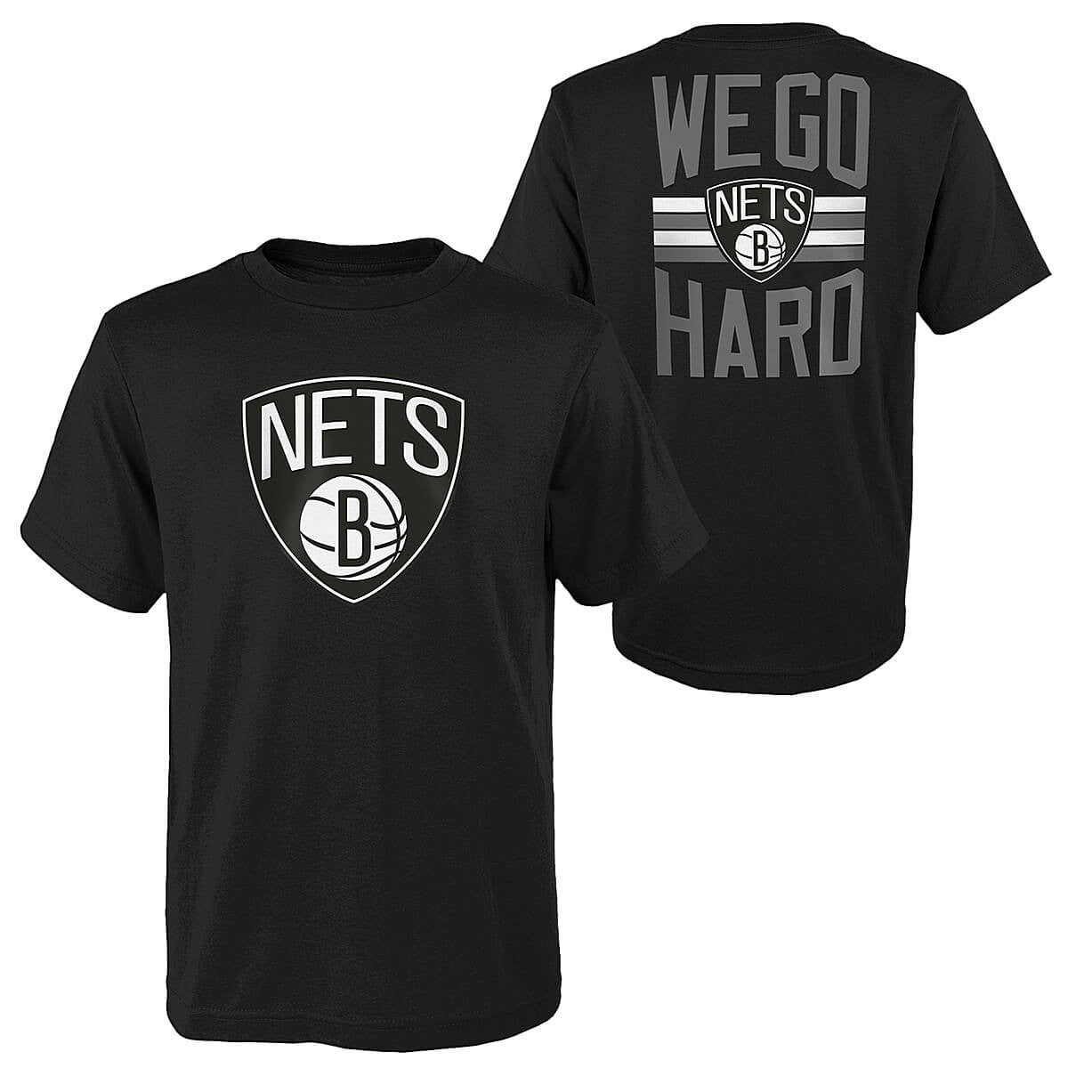 Outer Stuff Nba Slogn Back Ss Ctn Tee Brooklyn Nets Black