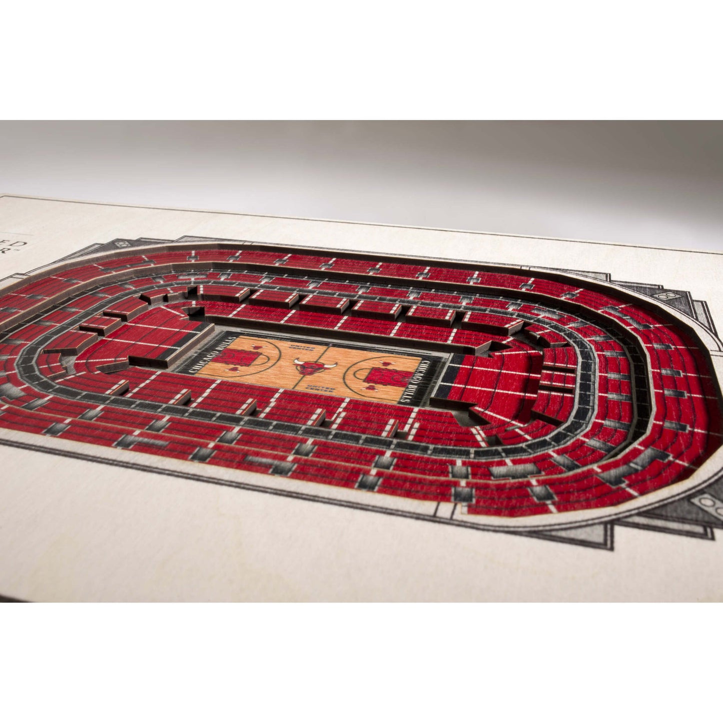 NBA 3D Stadium View Chicago Bulls (40,3 x 30,3 cm)