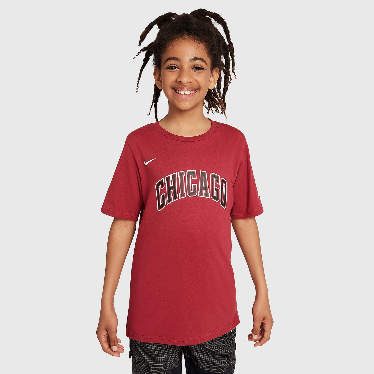 Nike Essential Logo Slub Ss Tee Chicago Bulls Red