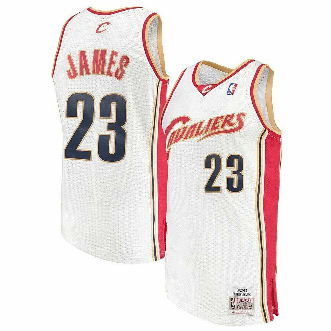 Basketbalový dres Mitchell & Ness NBA Swingman Jersey Home Cleveland Cavaliers LeBron James biely
