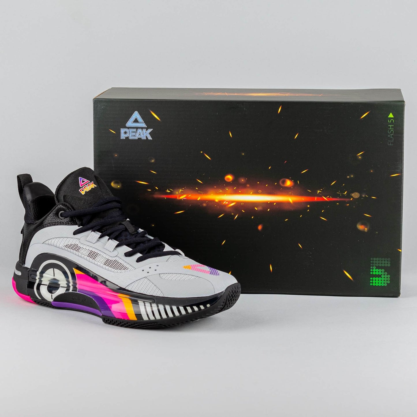 Basketbalové tenisky Peak Basketball Shoes Flash 5 - Fast Forward Jose Avarado Taichi Ultralight P-Soon White Grey