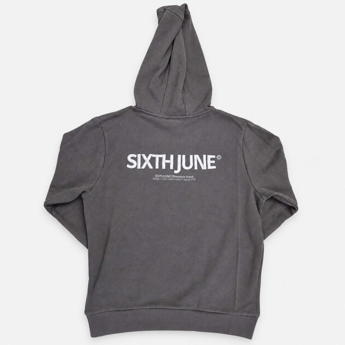 Pánska mikina s kapucňou Sixth June sivá
