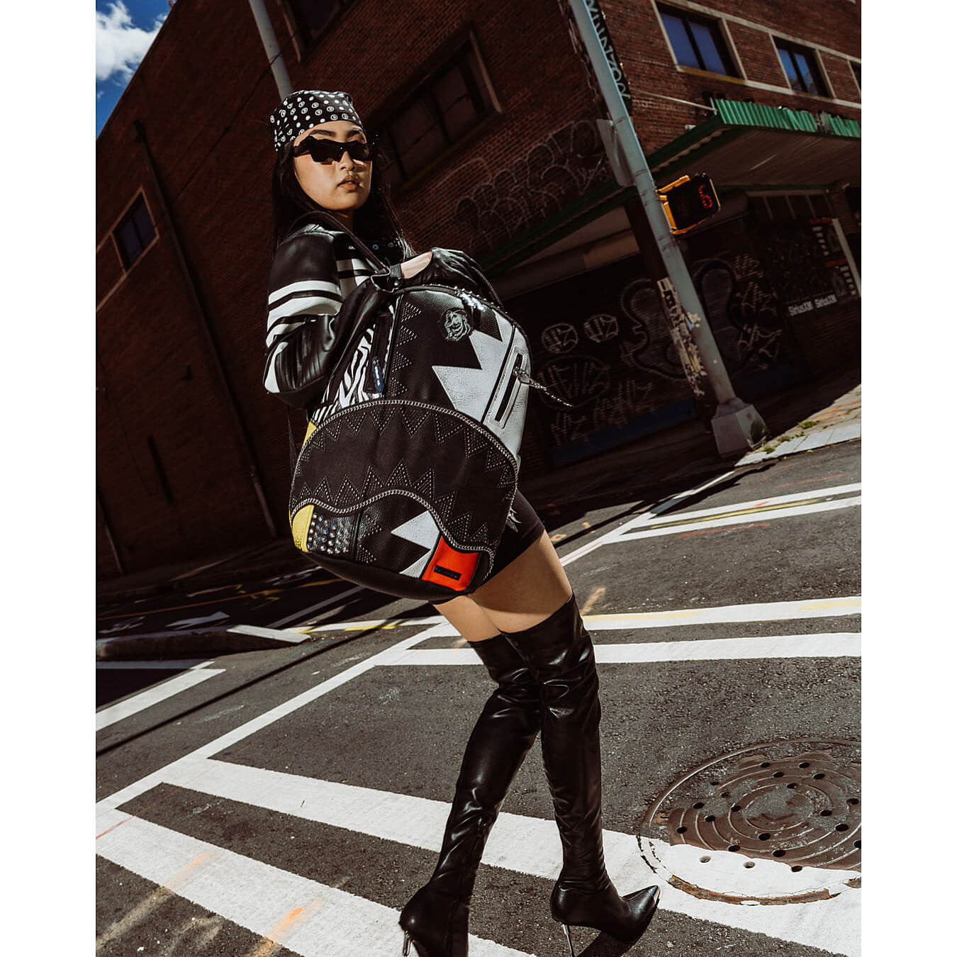 Batoh Sprayground Punk Rock Shark - Soho Soundsystem Backpack čierny