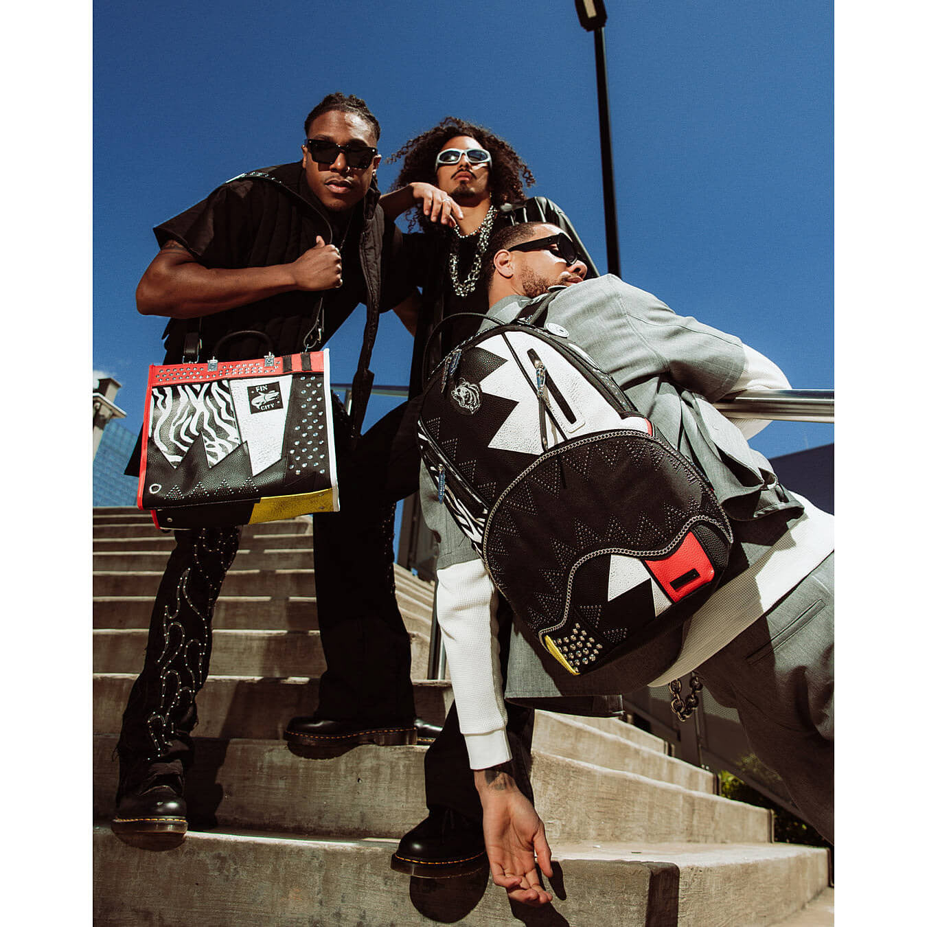 Batoh Sprayground Punk Rock Shark - Soho Soundsystem Backpack čierny