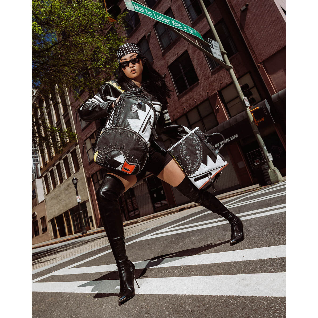 Batoh Sprayground Punk Rock Shark - Soho Soundsystem Backpack čierny