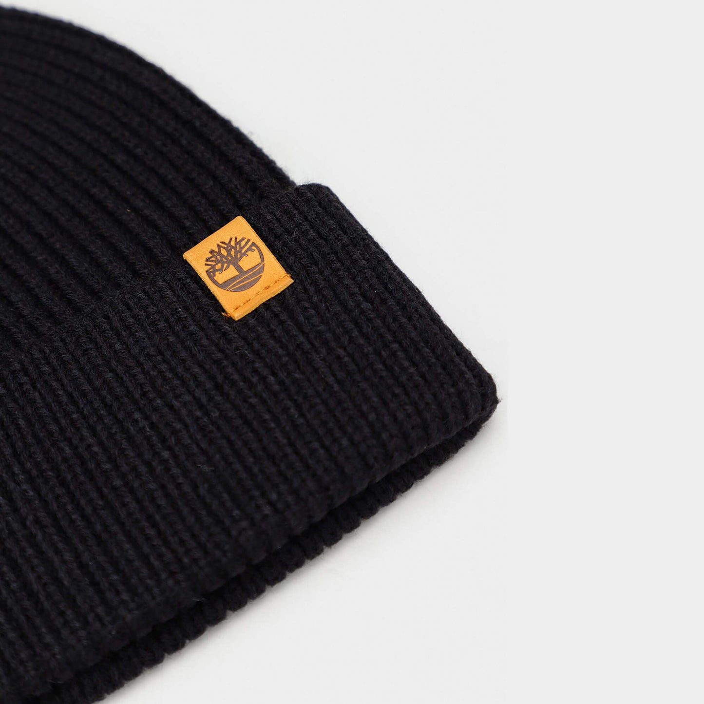 Pánska zimná čiapka Timberland Ribbed Beanie With Logo Label - Fisherman Beanie čierna