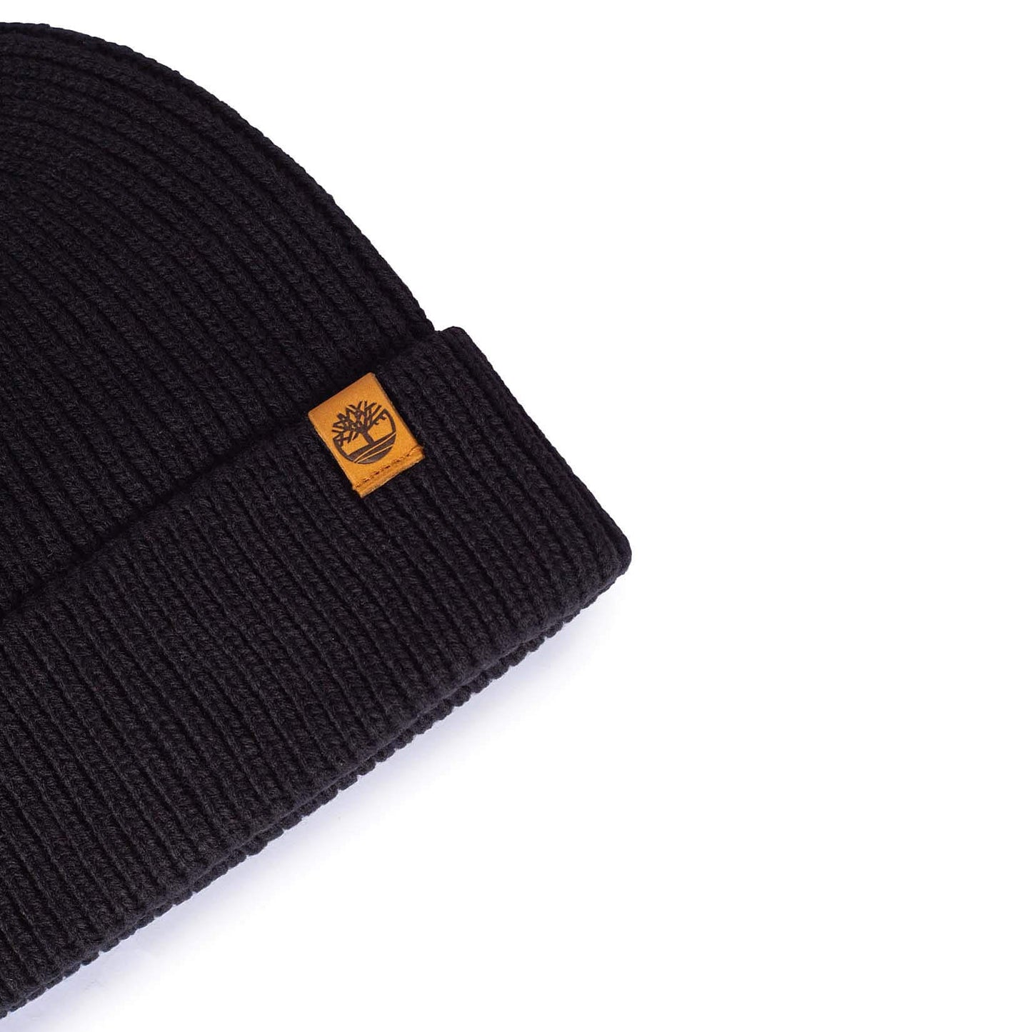 Pánska zimná čiapka Timberland Ribbed Beanie With Logo Label - Fisherman Beanie čierna