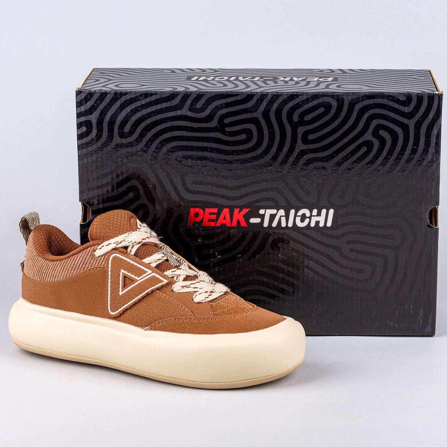 Dámske módne tenisky Peak Fashion Culture Shoes Taichi Cake Shoes Brown