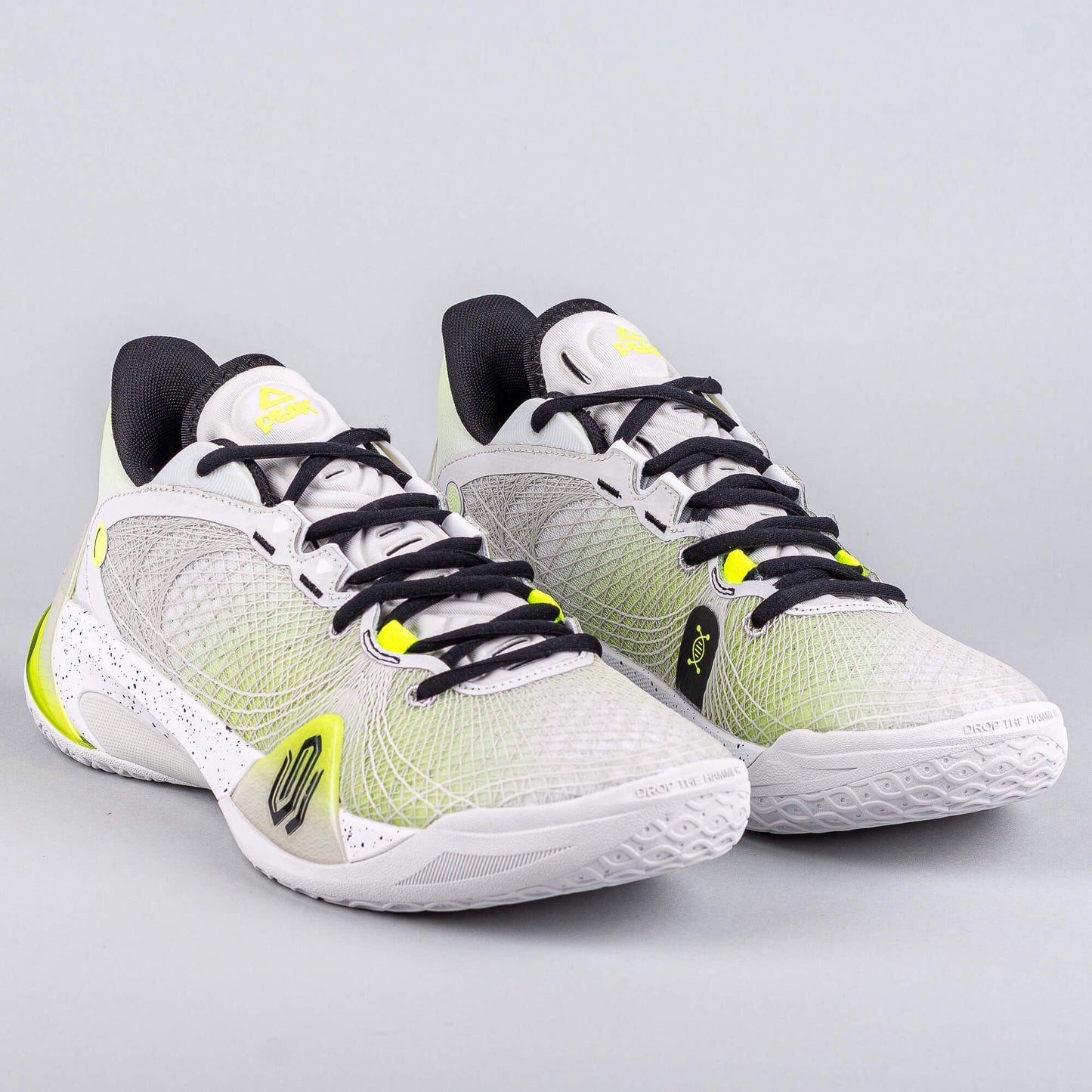 Basketbalové tenisky Peak Basketball Match Shoes Wiggins AW-Talent 2 Lt.Grey/Fluorescent Green