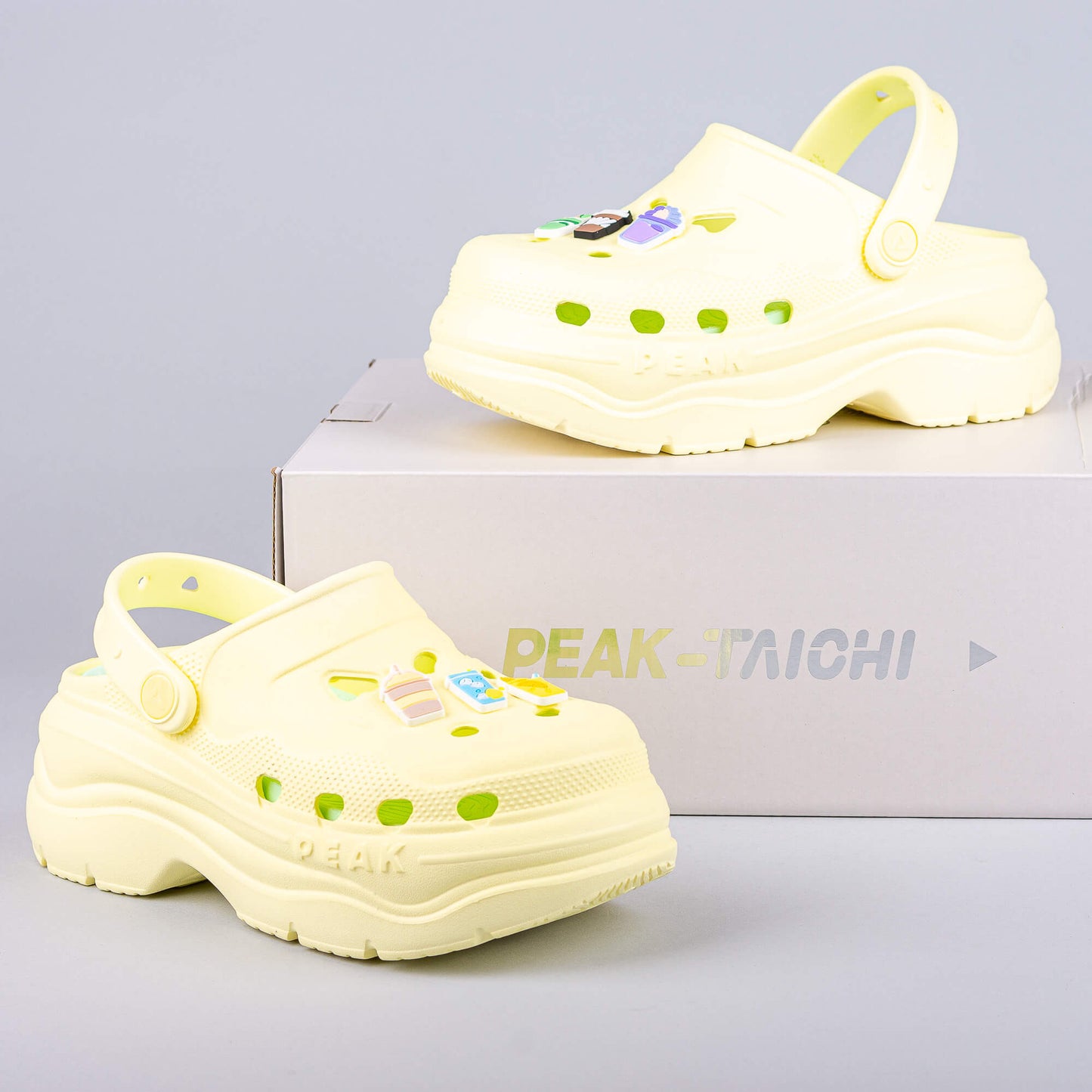 Dámske sandále PEAK Taichi Clogs Jolly WHITE LIGHT YELLOW