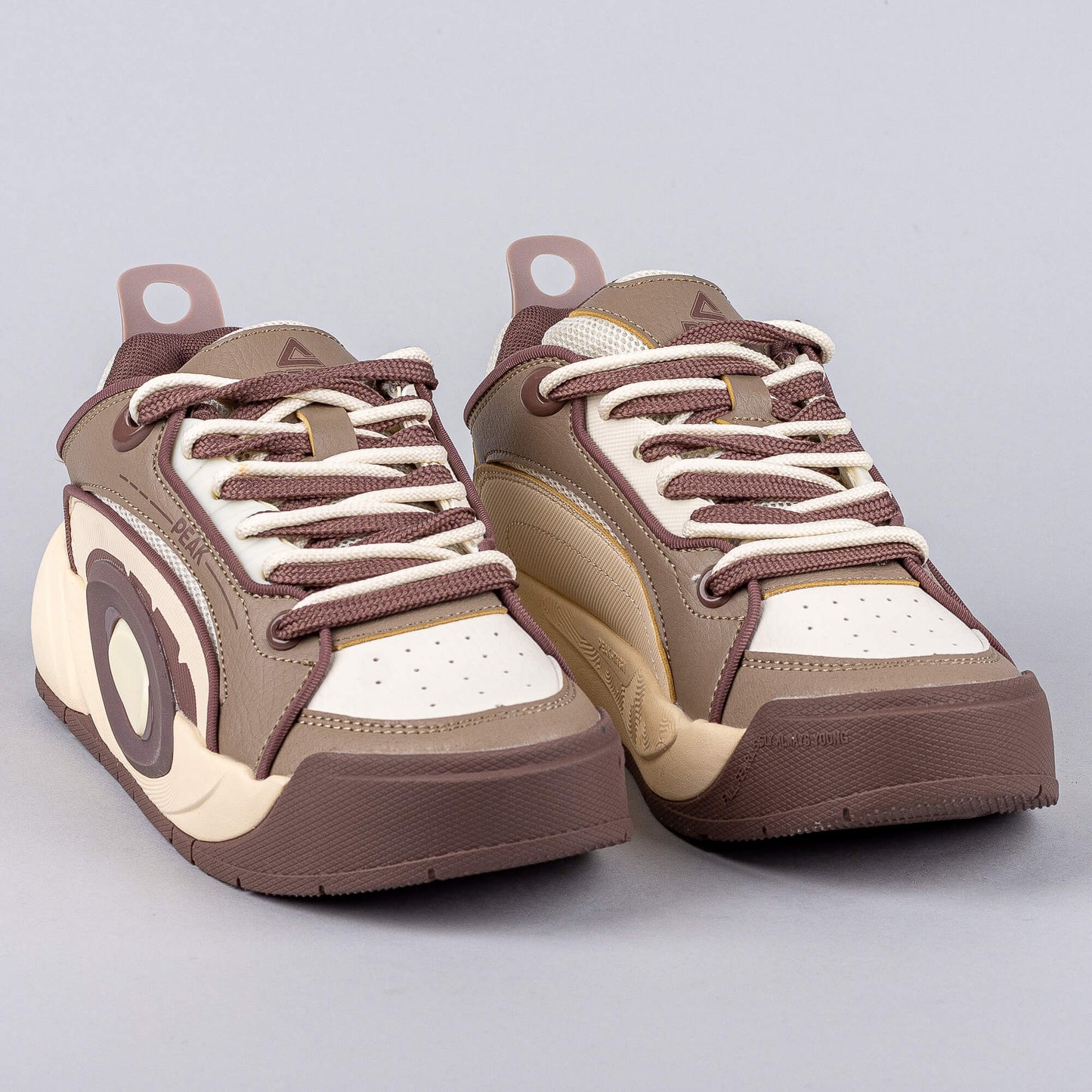 Dámske módne tenisky Peak Culture Shoes Taichi Ling Yue 3.0 Brown/Off-White