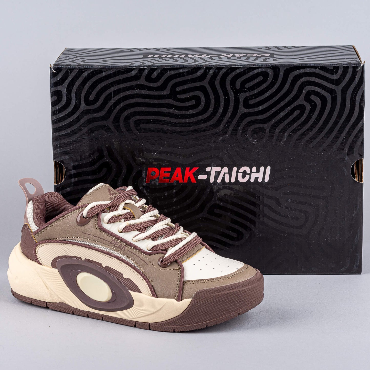Dámske módne tenisky Peak Culture Shoes Taichi Ling Yue 3.0 Brown/Off-White