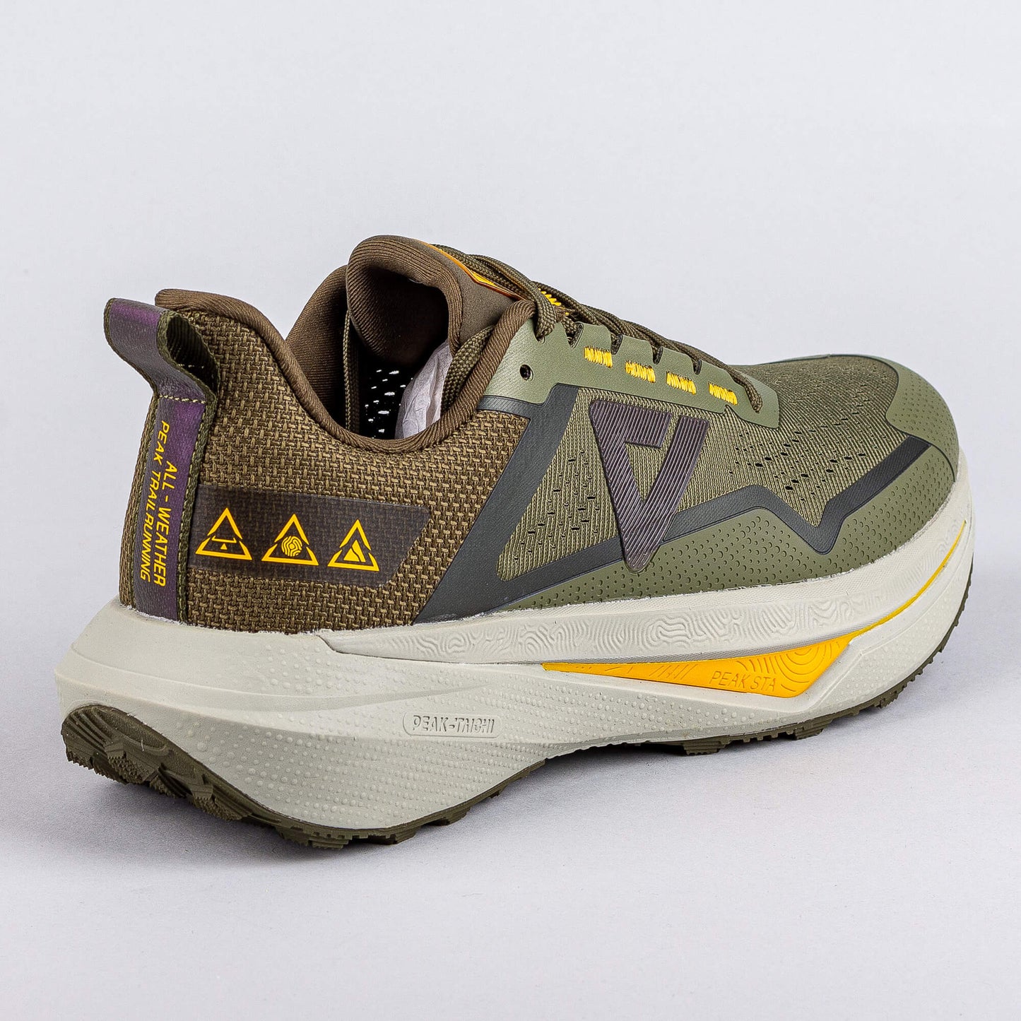 Bežecké trailové tenisky Peak Trail Running Shoes Taichi-Orographic Exploration Lt. Army