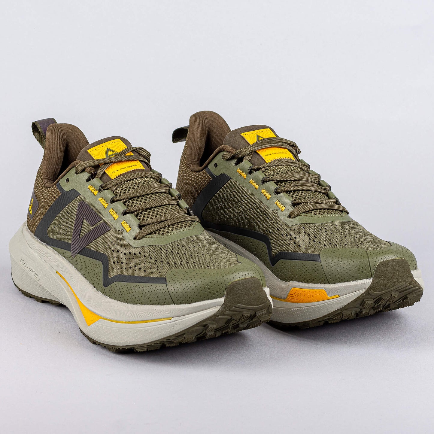 Bežecké trailové tenisky Peak Trail Running Shoes Taichi-Orographic Exploration Lt. Army