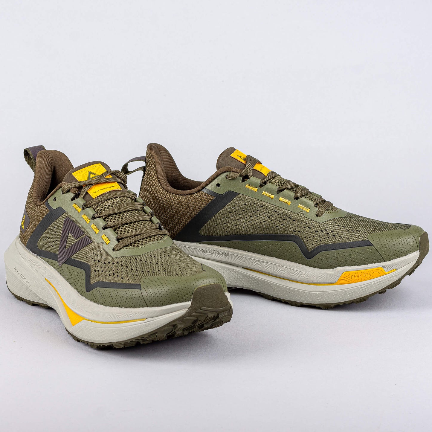 Bežecké trailové tenisky Peak Trail Running Shoes Taichi-Orographic Exploration Lt. Army