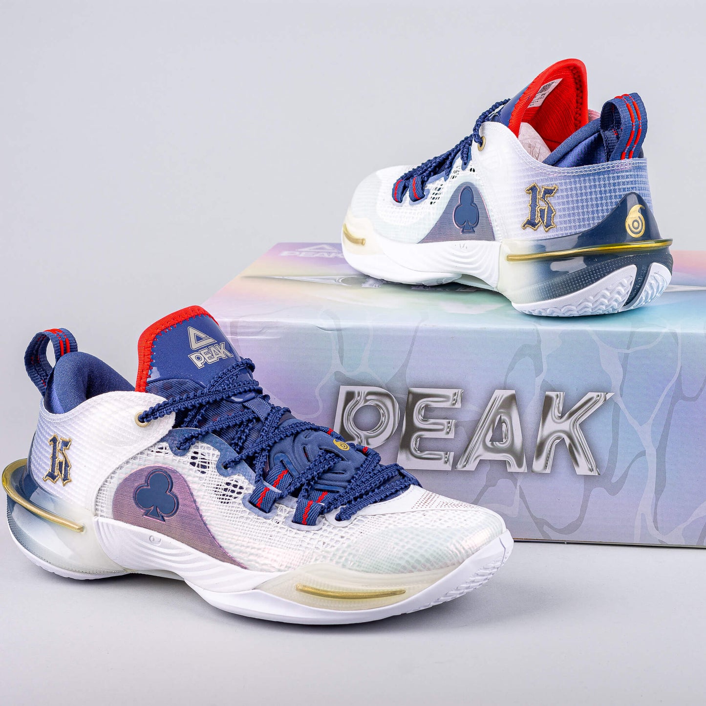 Basketbalové tenisky Peak Basketball Match Shoes Flash 6 White/Dark Blue