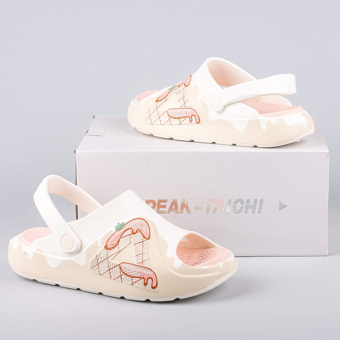 Dámske sandále PEAK Taichi Clogs Waves OFF WHITE/PINK