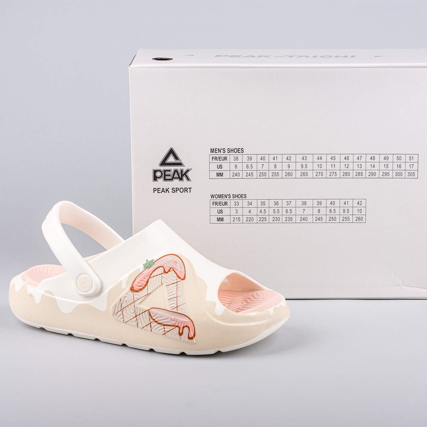 Dámske sandále PEAK Taichi Clogs Waves OFF WHITE/PINK