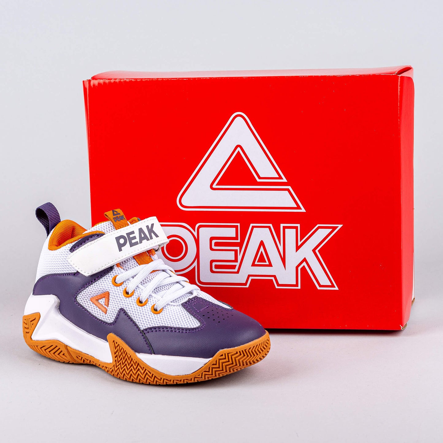 Detské basketbalové tenisky PEAK Game 2 NY BLUE PURPLE/ORANGE