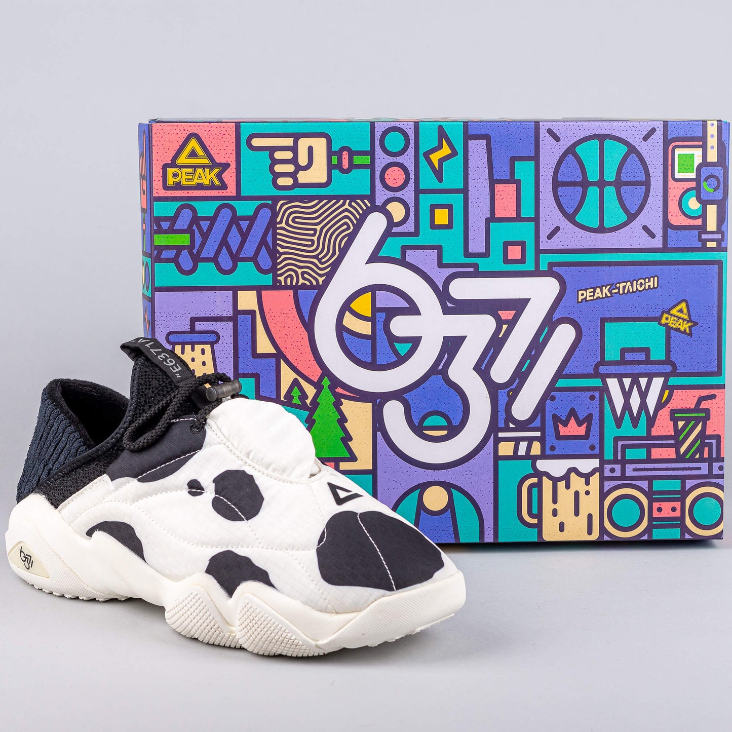 Módne tenisky Peak Basketball Culture Shoes 6371-Fashion White/Black