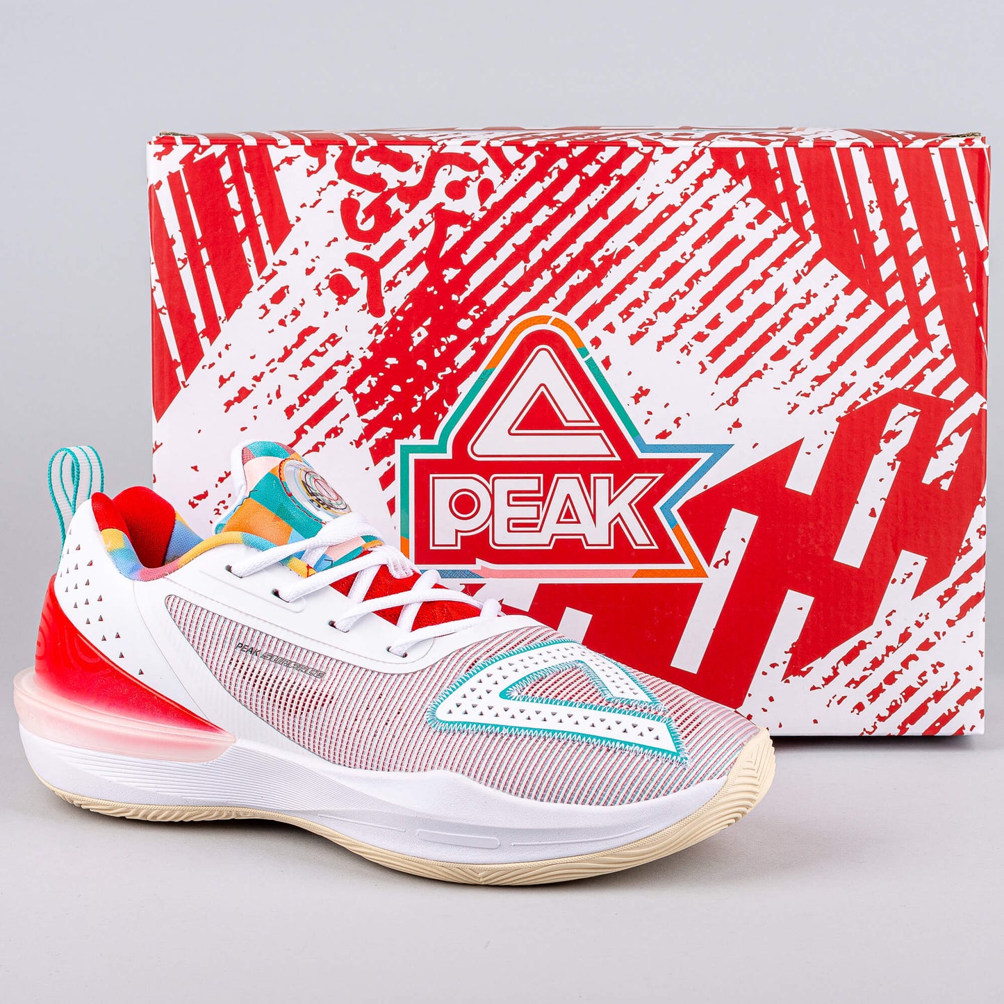 Basketbalové tenisky PEAK Basketball Match Shoes Big triangle 3 Olympic WHITE/RED