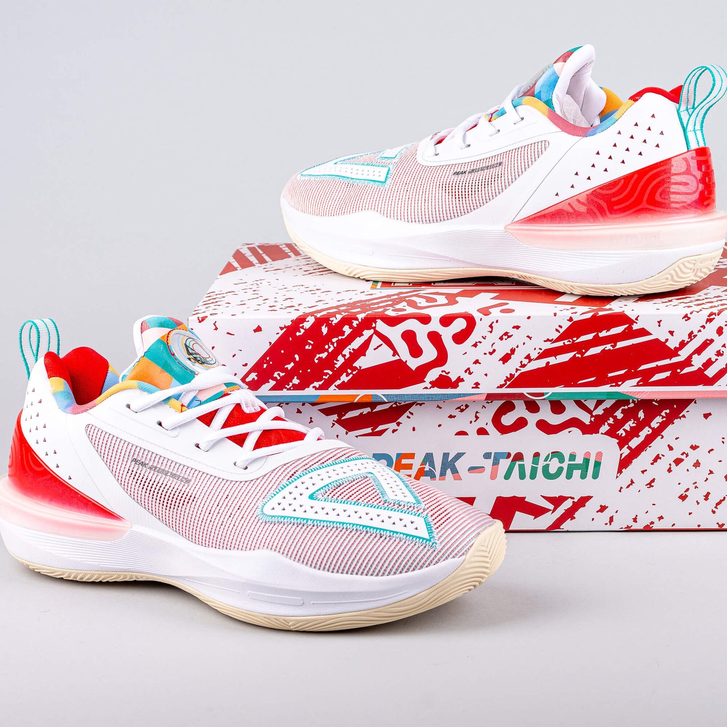 Basketbalové tenisky PEAK Basketball Match Shoes Big triangle 3 Olympic WHITE/RED