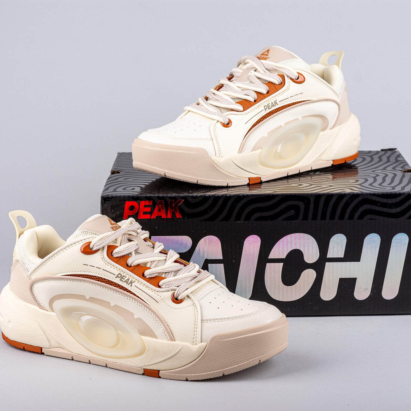 Tenisky Peak Culture Shoes Taichi Ling Yue 3.0 Canvas White/Brown