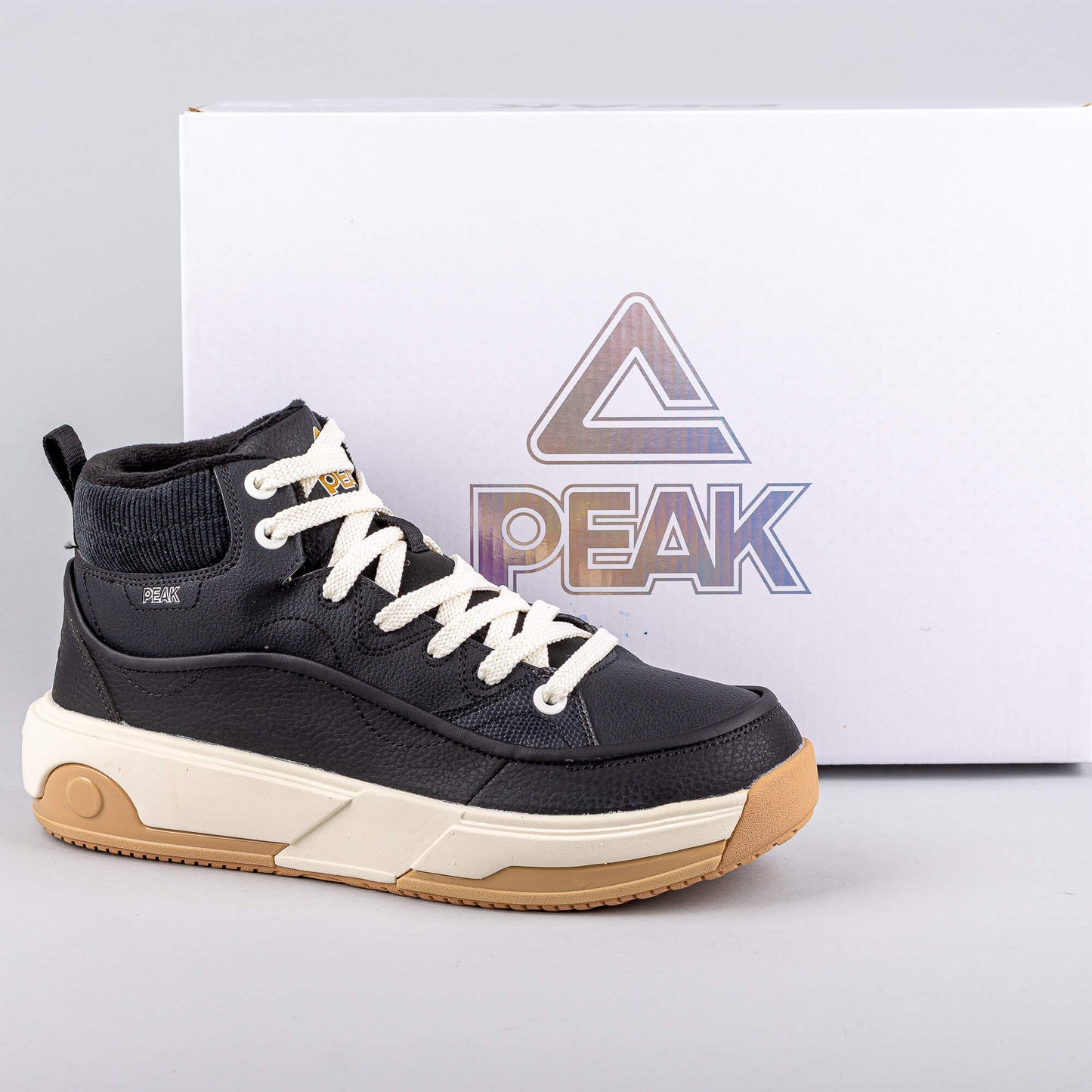Tenisky Peak Winter Culture Shoes Taichi-Starburst Black/Canvas White