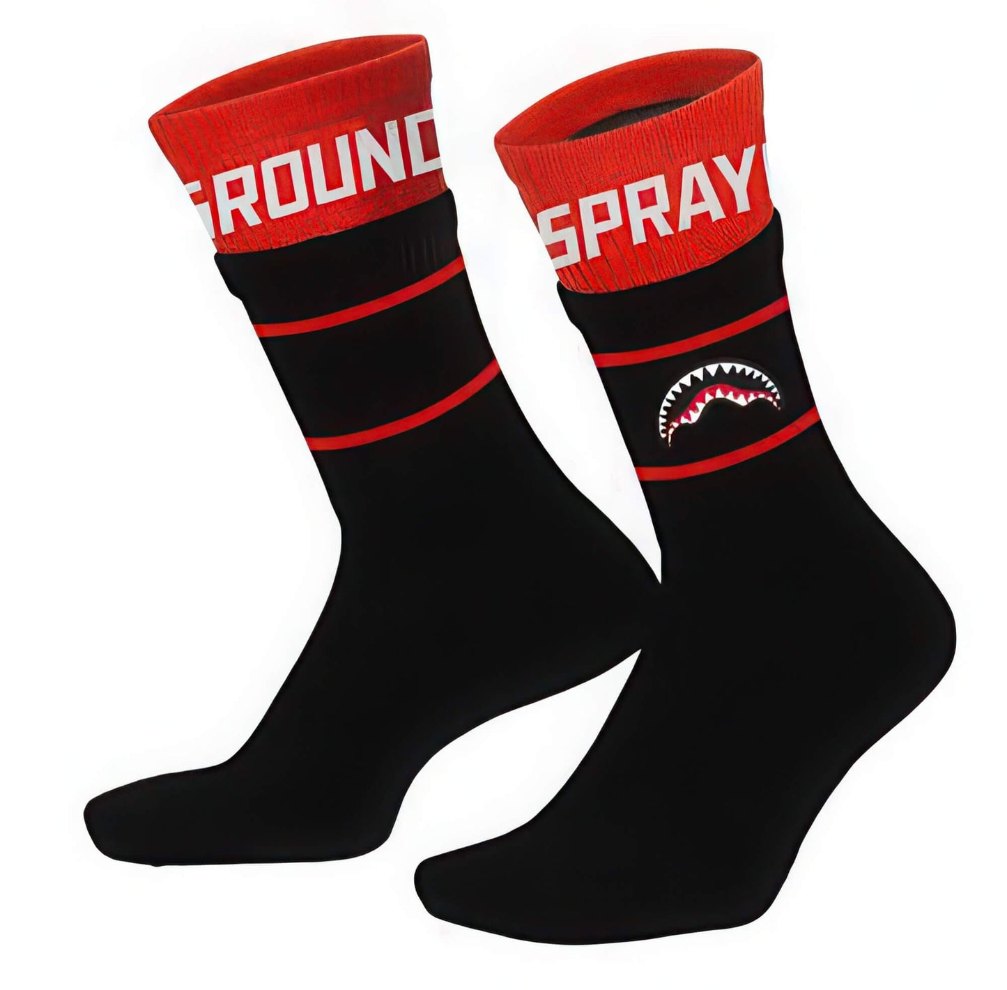 Sprayground Red Spray Socks Black