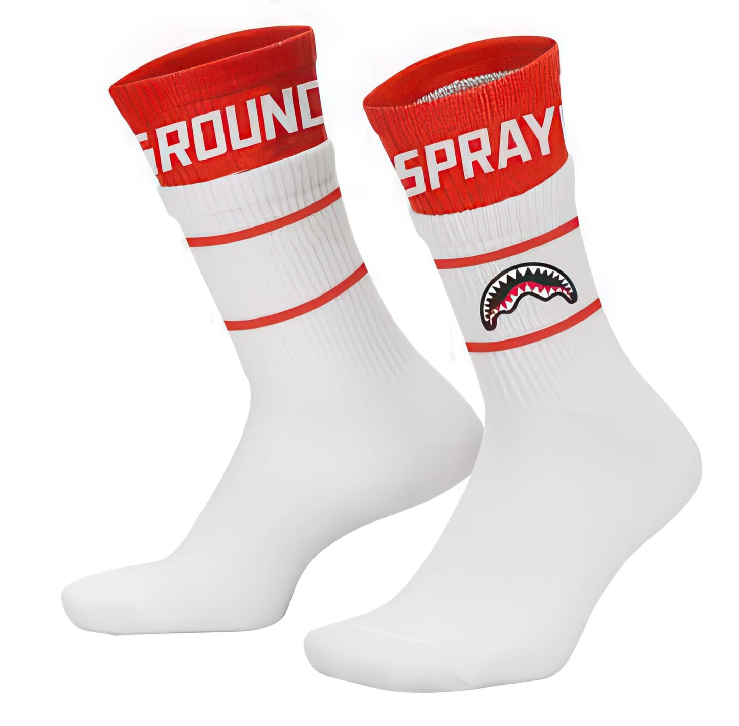 Sprayground Red Spray Socks White
