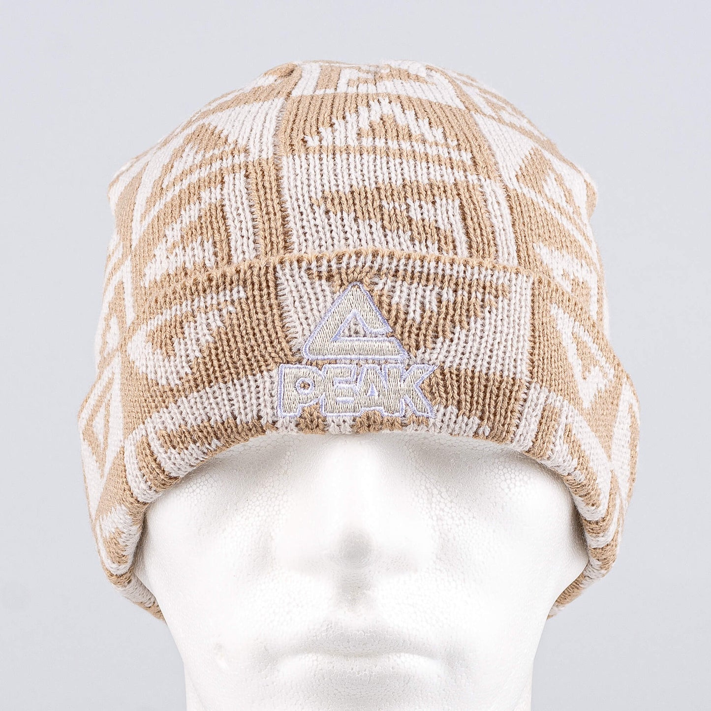Peak Pletená Zimná Čiapka (Knitted Hat) White Beige