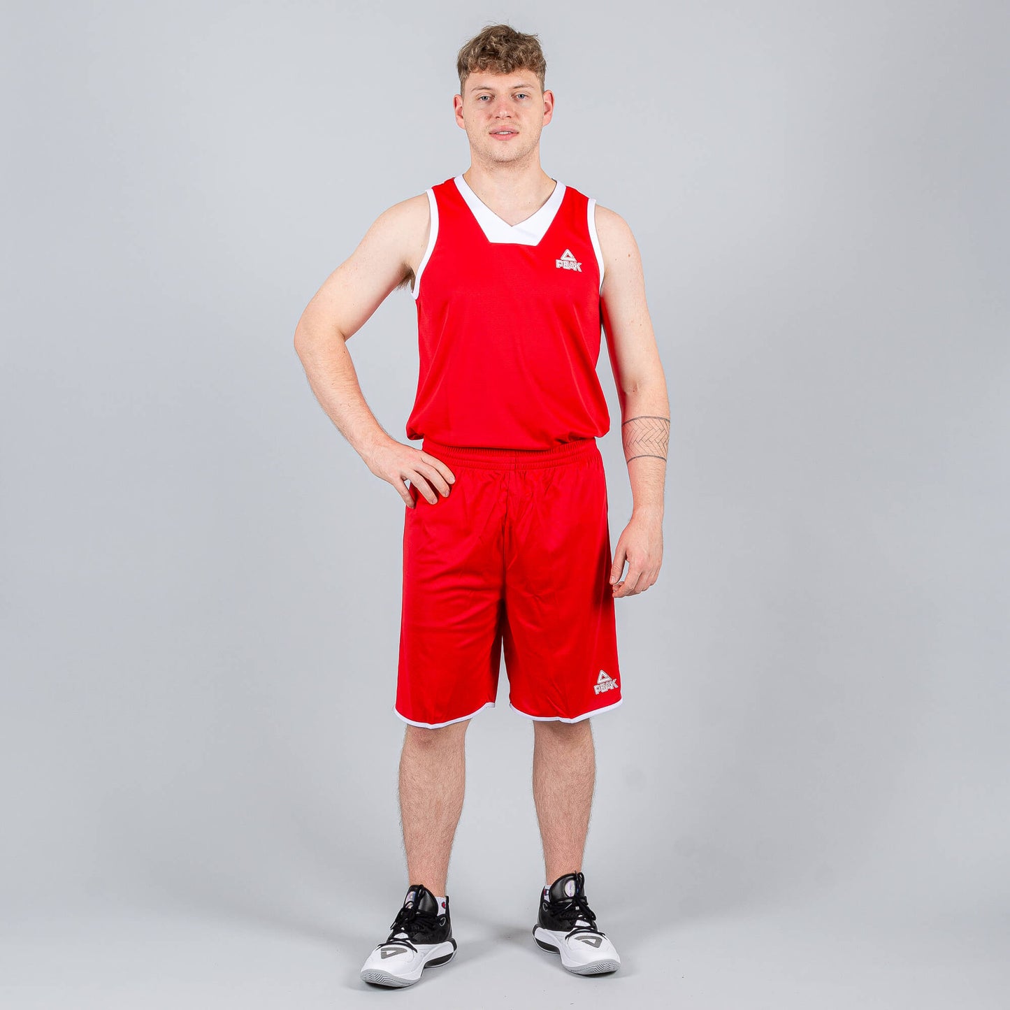 Basketbalová súprava (dres + trenírky) Peak Basketball Sets Match 2 červená