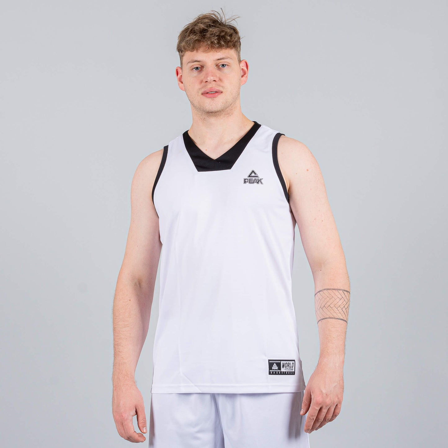 Basketbalová súprava (dres + trenírky) Peak Basketball Sets Match 2 biela