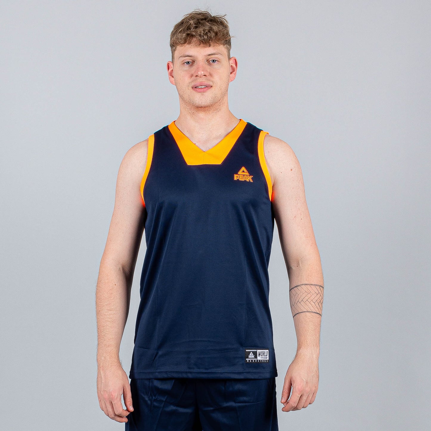 Basketbalová súprava (dres + trenírky) Peak Basketball Sets Match 2 tmavomodrá