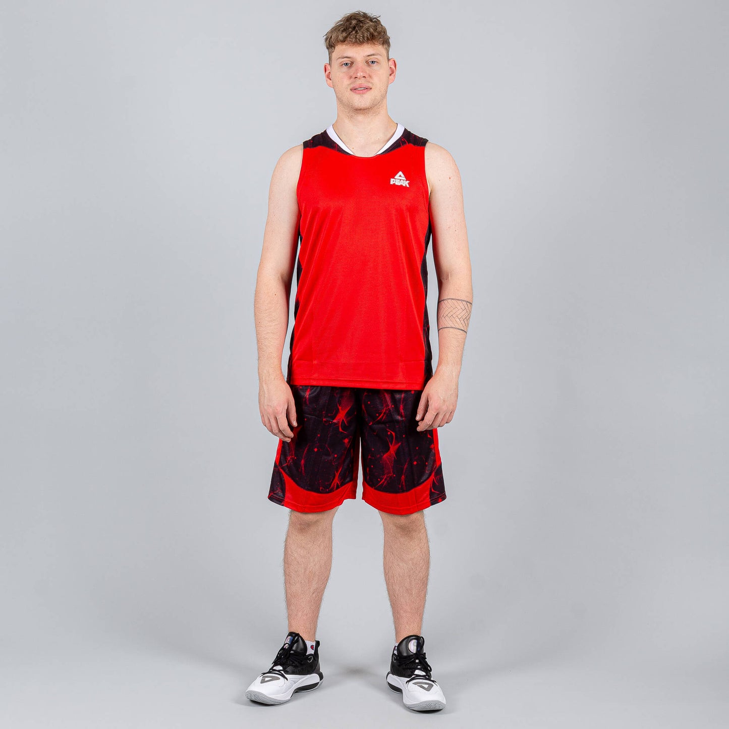 Basketbalová súprava (dres + trenírky)  Peak Basketball Sets Match červená