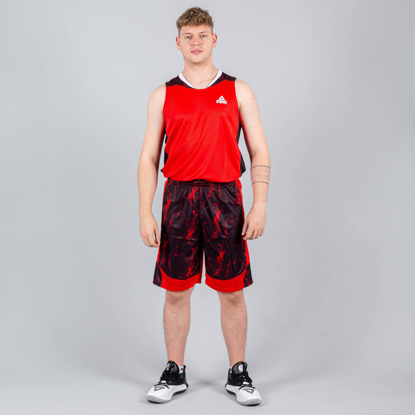 Basketbalová súprava (dres + trenírky)  Peak Basketball Sets Match červená