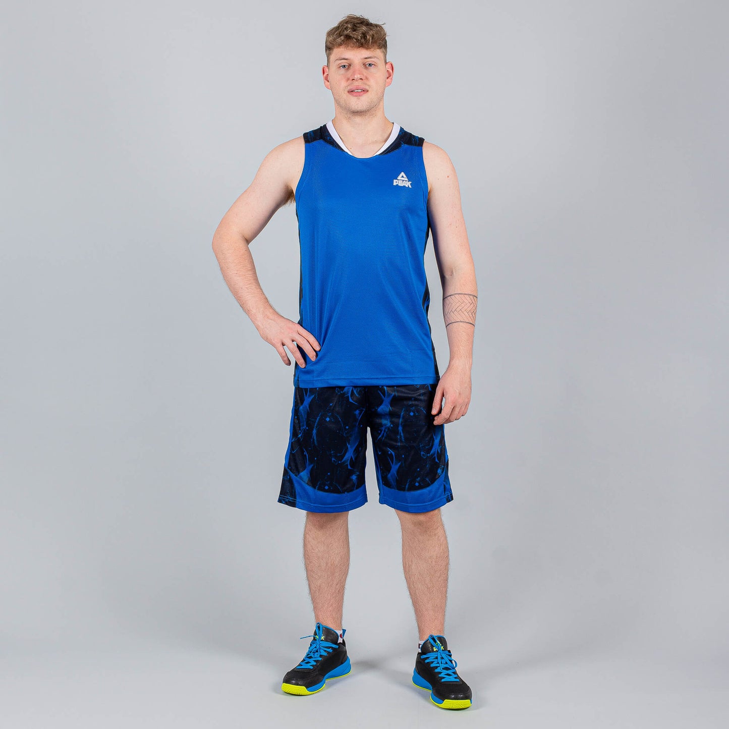 Basketbalová súprava (dres + trenírky)  Peak Basketball Sets Match modrá